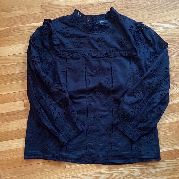 J.Crew Eyelet Ruffle Top - Picture 5 of 9
